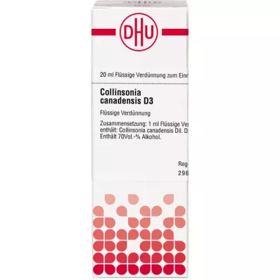 COLLINSONIA CANADENSIS D 3 Verdunning, 20 ml