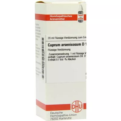 CUPRUM ARSENICOSUM D 12 Verdunning, 20 ml CUPRUM ARSENICOSUM D 12 Verdunning, 20 ml