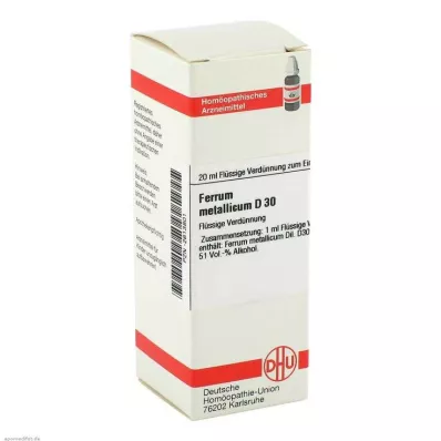 FERRUM METALLICUM D 30 Verdunning, 20 ml