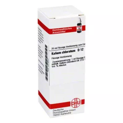 KALIUM CHLORATUM D 12 Verdunning, 20 ml KALIUM CHLORATUM D 12 Verdunning, 20 ml