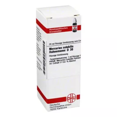 MERCURIUS SOLUBILIS Hahnemanni D 30 Verdunning, 20 ml