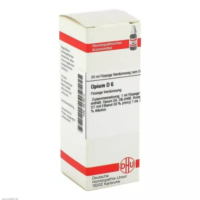 OPIUM D 6 Verdunning, 20 ml OPIUM D 6 Verdunning, 20 ml