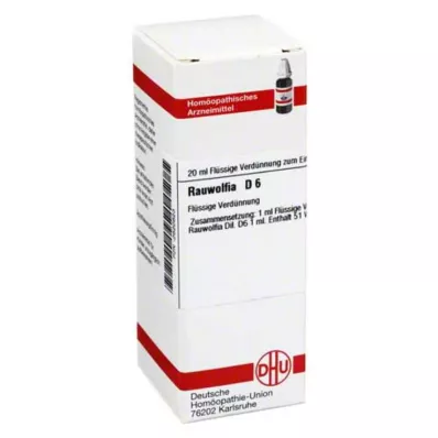 RAUWOLFIA D 6 Verdunning, 20 ml RAUWOLFIA D 6 Verdunning, 20 ml