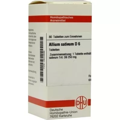 ALLIUM SATIVUM D 6 tabletten, 80 stuks