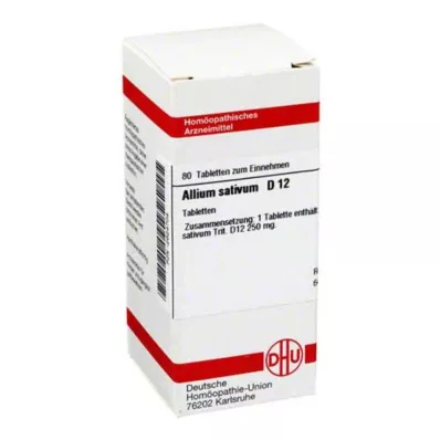 ALLIUM SATIVUM D 12 tabletten, 80 stuks