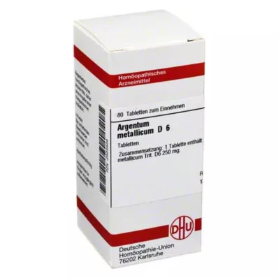 ARGENTUM METALLICUM D 6 tabletten, 80 stuks ARGENTUM METALLICUM D 6 tabletten, 80 stuks