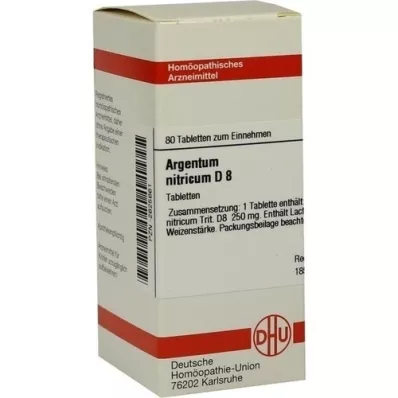 ARGENTUM NITRICUM D 8 tabletten, 80 stuks