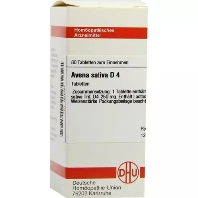 AVENA SATIVA D 4 tabletten, 80 st