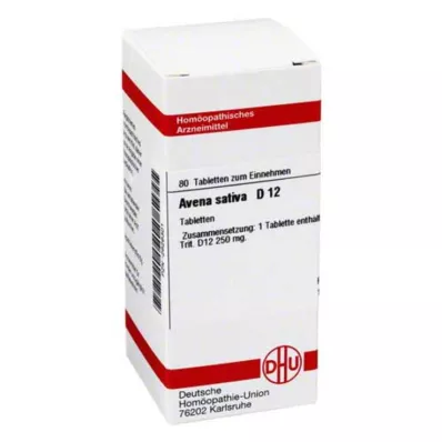 AVENA SATIVA D 12 tabletten, 80 stuks AVENA SATIVA D 12 tabletten, 80 stuks