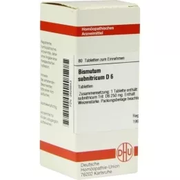 BISMUTUM SUBNITRICUM D 6 tabletten, 80 stuks