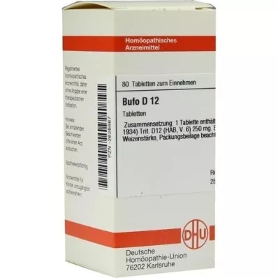 BUFO D 12 tabletten, 80 stuks