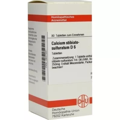 CALCIUM STIBIATO sulphuratum D 6 tabletten, 80 st