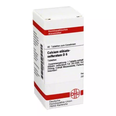 CALCIUM STIBIATO sulphuratum D 6 tabletten, 80 st CALCIUM STIBIATO sulphuratum D 6 tabletten, 80 st