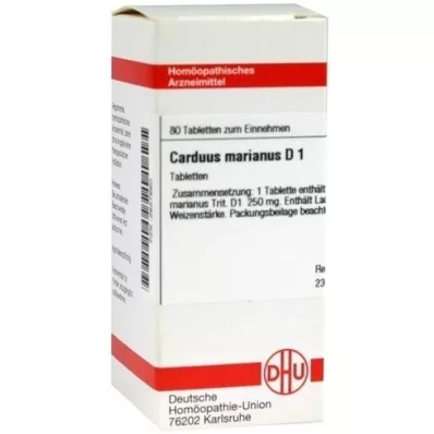 CARDUUS MARIANUS D 1 tabletten, 80 stuks