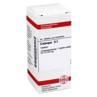CRATAEGUS D 2 tabletten, 80 st CRATAEGUS D 2 tabletten, 80 st