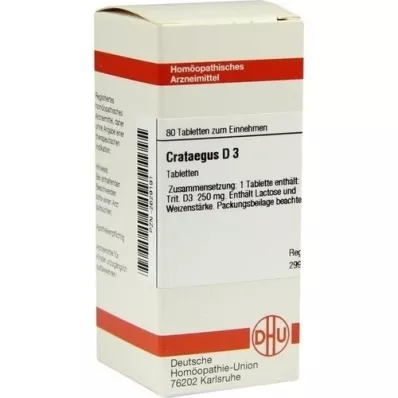 CRATAEGUS D 3 tabletten, 80 st