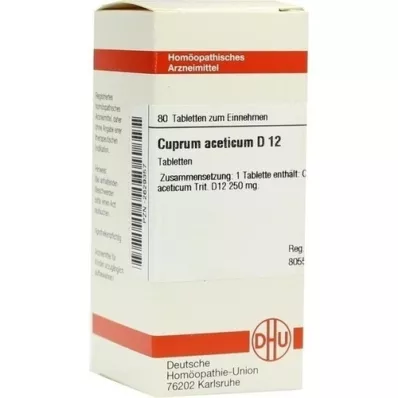 CUPRUM ACETICUM D 12 tabletten, 80 stuks