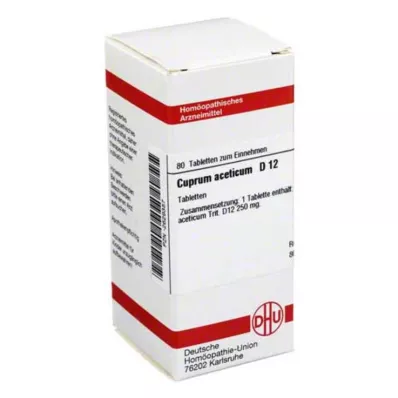 CUPRUM ACETICUM D 12 tabletten, 80 stuks CUPRUM ACETICUM D 12 tabletten, 80 stuks