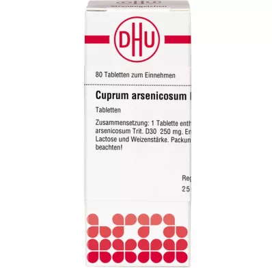 CUPRUM ARSENICOSUM D 30 tabletten, 80 st