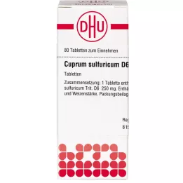 CUPRUM SULFURICUM D 6 tabletten, 80 stuks