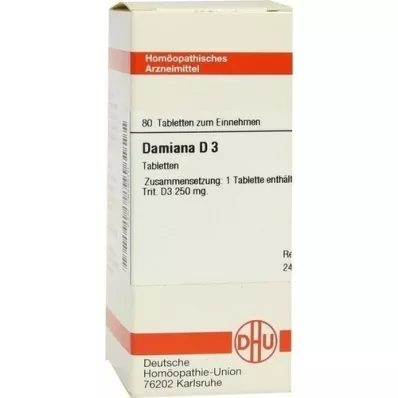 DAMIANA D 3 tabletten, 80 st