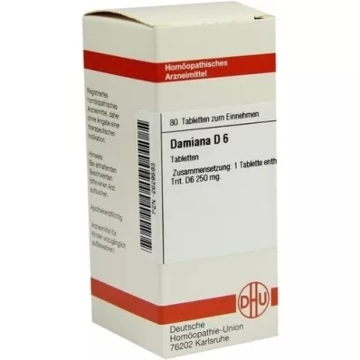 DAMIANA D 6 tabletten, 80 stuks