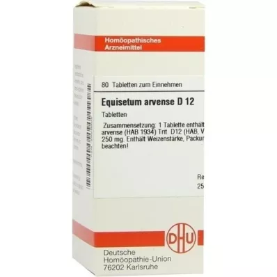 EQUISETUM ARVENSE D 12 tabletten, 80 stuks