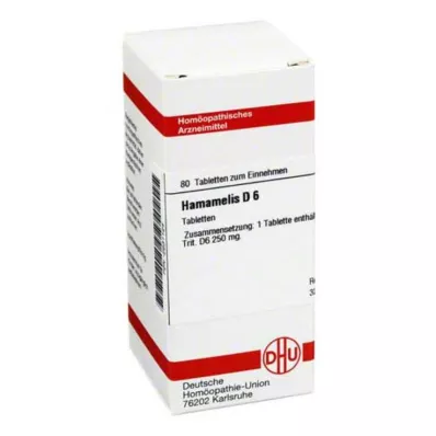 HAMAMELIS D 6 tabletten, 80 stuks HAMAMELIS D 6 tabletten, 80 stuks