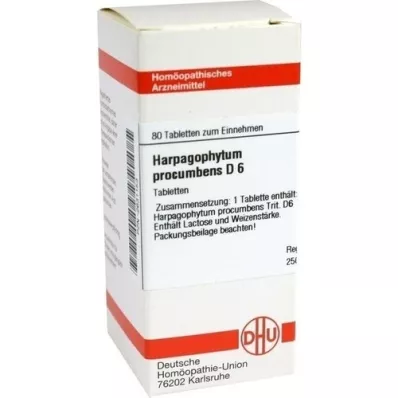 HARPAGOPHYTUM PROCUMBENS D 6 tabletten, 80 stuks