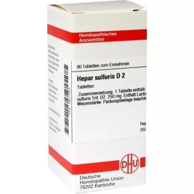 HEPAR SULFURIS D 2 tabletten, 80 st