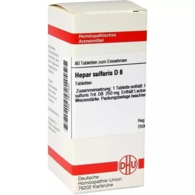HEPAR SULFURIS D 8 tabletten, 80 stuks