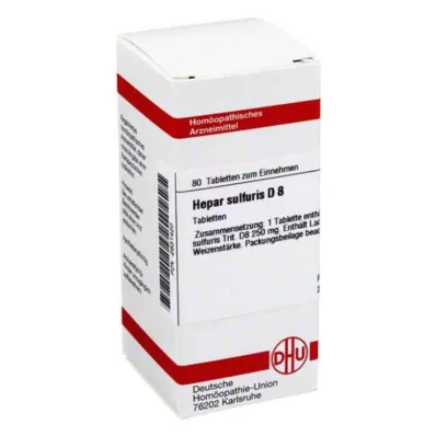 HEPAR SULFURIS D 8 tabletten, 80 stuks