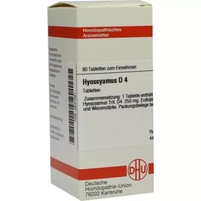 HYOSCYAMUS D 4 tabletten, 80 st