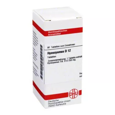 HYOSCYAMUS D 12 tabletten, 80 stuks HYOSCYAMUS D 12 tabletten, 80 stuks