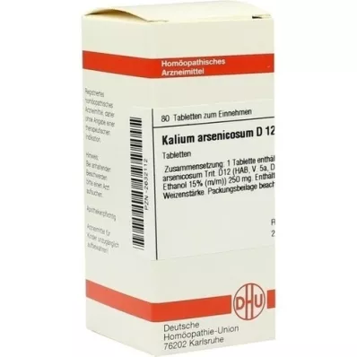 KALIUM ARSENICOSUM D 12 tabletten, 80 stuks