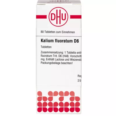 KALIUM FLUORATUM D 6 tabletten, 80 stuks