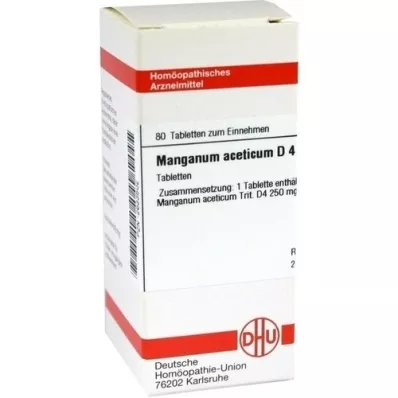 MANGANUM ACETICUM D 4 tabletten, 80 st