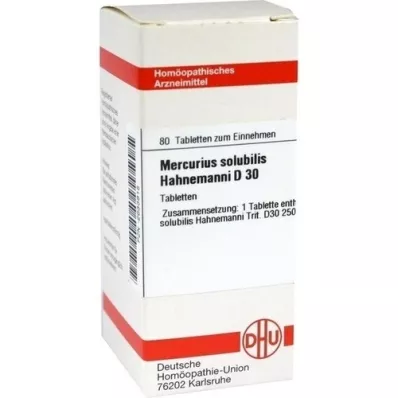 MERCURIUS SOLUBILIS Hahnemanni D 30 tabletten, 80 st