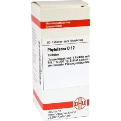 PHYTOLACCA D 12 tabletten, 80 stuks