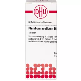 PLUMBUM ACETICUM D 12 tabletten, 80 stuks