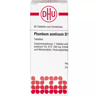 PLUMBUM ACETICUM D 12 tabletten, 80 stuks