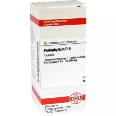 PODOPHYLLUM D 6 tabletten, 80 stuks