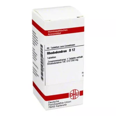 RHODODENDRON D 12 tabletten, 80 stuks RHODODENDRON D 12 tabletten, 80 stuks