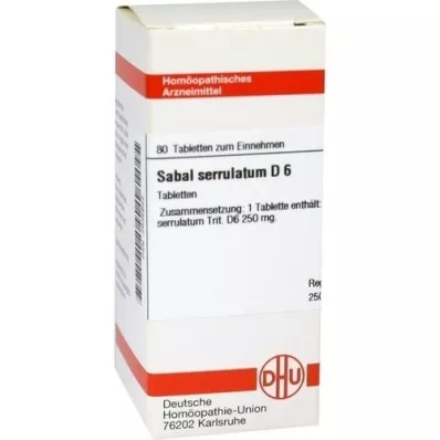 SABAL SERRULATUM D 6 tabletten, 80 stuks