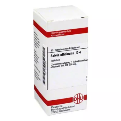 SALVIA OFFICINALIS D 4 tabletten, 80 st SALVIA OFFICINALIS D 4 tabletten, 80 st