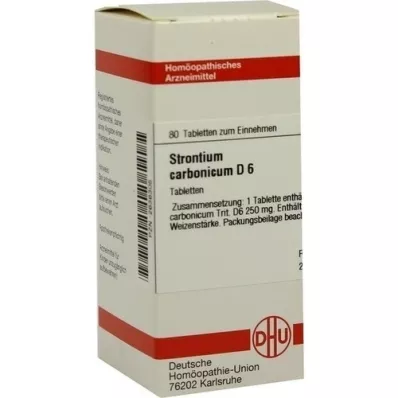 STRONTIUM CARBONICUM D 6 tabletten, 80 stuks