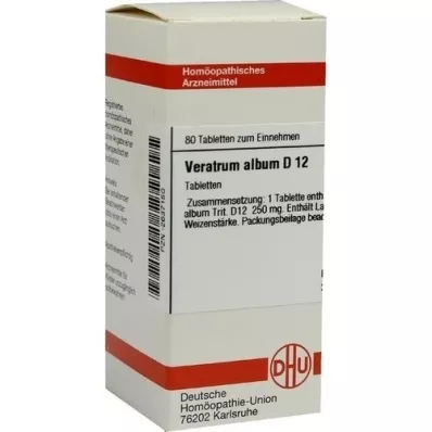 VERATRUM ALBUM D 12 tabletten, 80 stuks