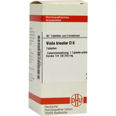 VIOLA TRICOLOR D 6 tabletten, 80 stuks VIOLA TRICOLOR D 6 tabletten, 80 stuks