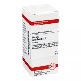 ZINCUM METALLICUM D 8 tabletten, 80 stuks