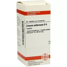 ZINCUM SULFURICUM D 6 tabletten, 80 stuks